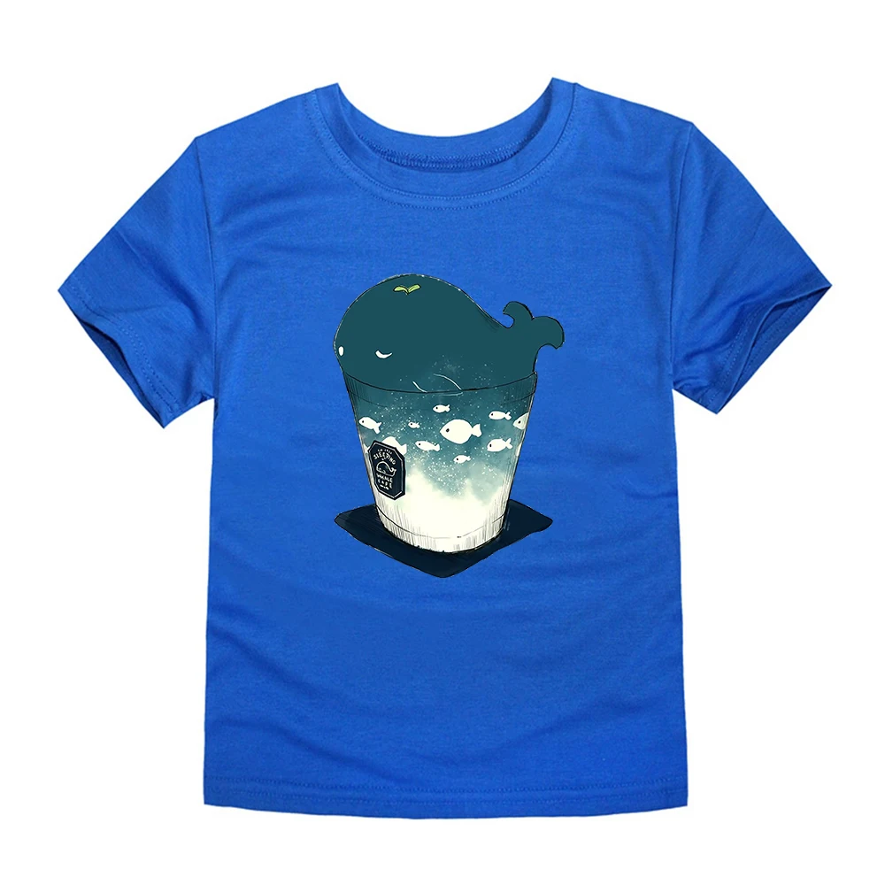 Summer Boy Outdoor Casual Shirt Whale Aesthetic Print Cute Animal Toddler Tees Blue Clothes Tumblr Harajuku Tshirt for Children
Summer Boy Outdoor Casual Shirt Whale Aesthetic Print Cute Animal Toddler Tees Blue Clothes Tumblr Harajuku Tshirt for Children