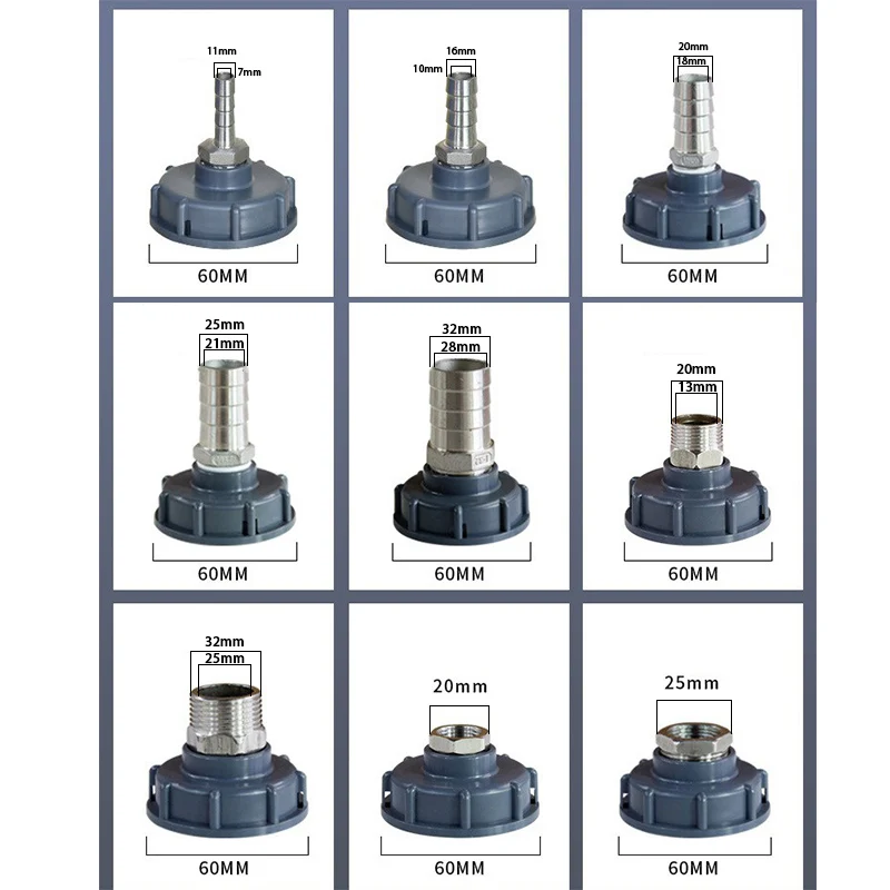 IBC Tote Tank Drain Adapter Thread Spout Fittings Garden Irrigation Switch Tool Spout Fittings Replacement
IBC Tote Tank Drain Adapter Thread Spout Fittings Garden Irrigation Switch Tool Spout Fittings Replacement