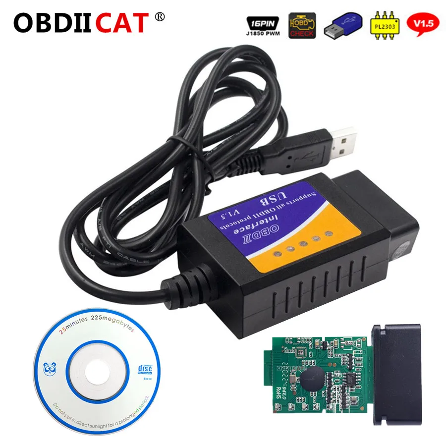 Multiple languages available USB ELM327 V1.5 OBD2 Code Scanner Diagnostic Cable ELM 327 Support OBD2 Protocols For Windows
Multiple languages available USB ELM327 V1.5 OBD2 Code Scanner Diagnostic Cable ELM 327 Support OBD2 Protocols For Windows