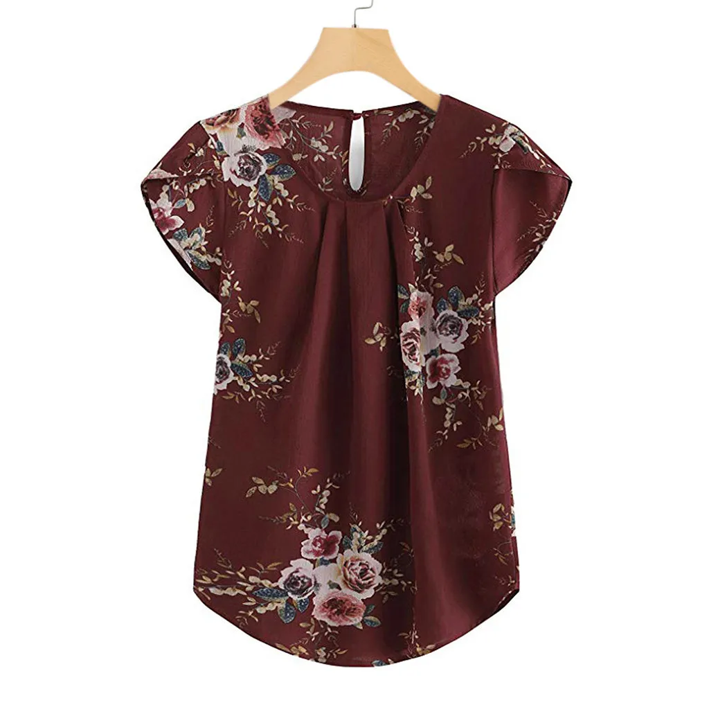 Women Chiffon Floral Pleated T Shirt Summer Casual Round Neck Basic Top Cap Short Sleeve Woman Tee Tops Casual Female T-shirts
Women Chiffon Floral Pleated T Shirt Summer Casual Round Neck Basic Top Cap Short Sleeve Woman Tee Tops Casual Female T-shirts