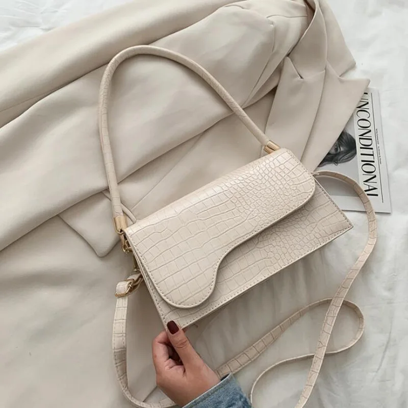 Elegant Baguette Bags for Women 2021 Fashion Brand Handbags Designer Shoulder Bag Alligator Pattern Armpit Bags Crossbody
Elegant Baguette Bags for Women 2021 Fashion Brand Handbags Designer Shoulder Bag Alligator Pattern Armpit Bags Crossbody