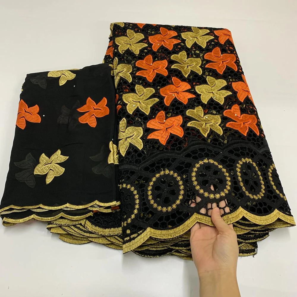New Style French Cotton Lace Set High Quality Swiss Voile Lace Match Scarf For Sewing Women Party Dress
New Style French Cotton Lace Set High Quality Swiss Voile Lace Match Scarf For Sewing Women Party Dress