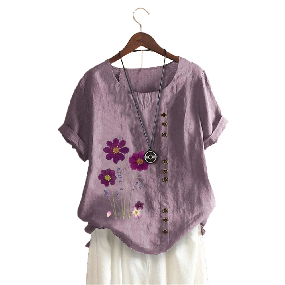 VICABO Womens Tees Summer Floral Printed Short Sleeve T-Shirt Casual Beach Holiday Blouse Tee Loose Tops Loose Tops
VICABO Womens Tees Summer Floral Printed Short Sleeve T-Shirt Casual Beach Holiday Blouse Tee Loose Tops Loose Tops