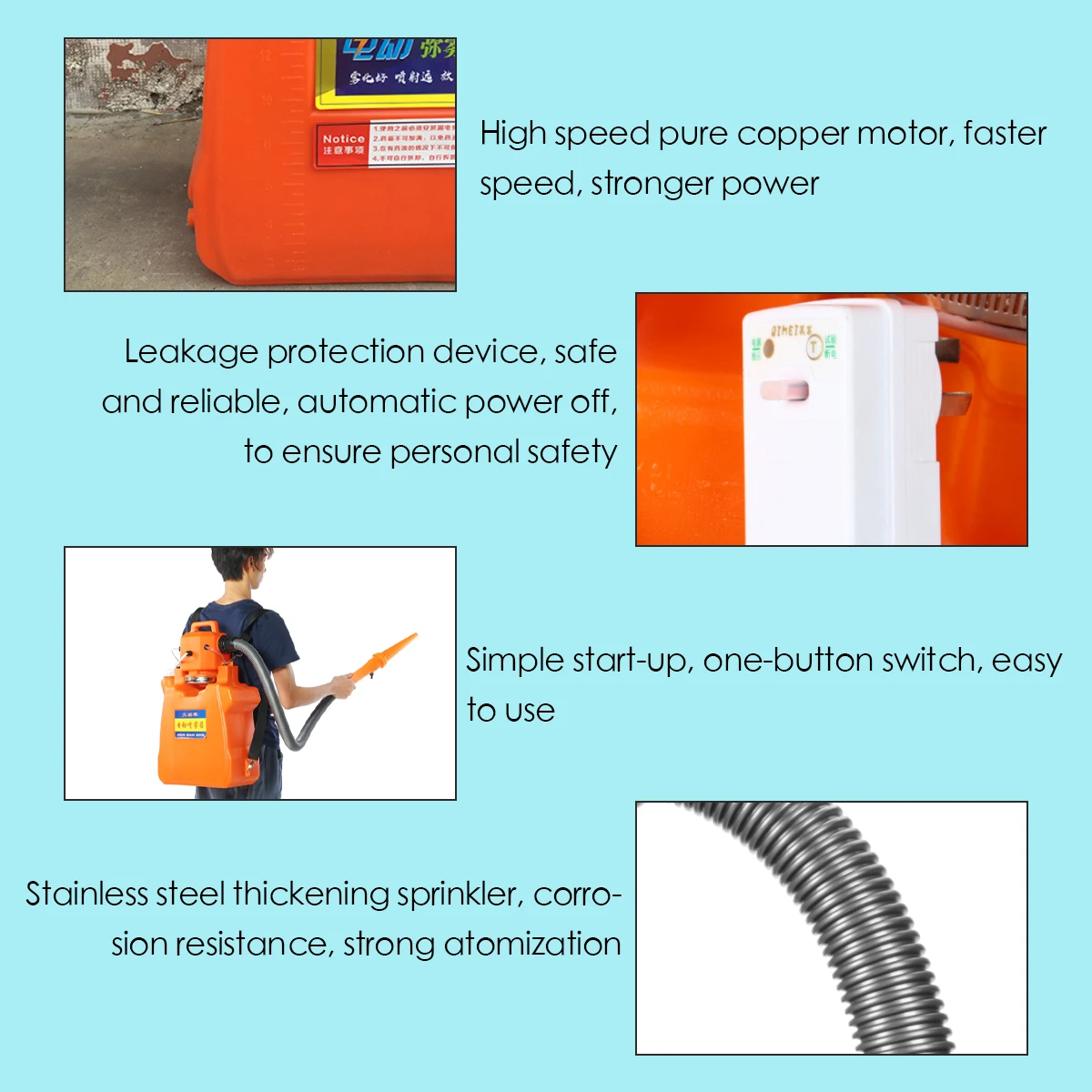 New style 20L Protable Electric ULV Fogger Sprayer Ultra Capacity Disinfection Machine Fight Drugs Sprayer Agricultural Spray
New style 20L Protable Electric ULV Fogger Sprayer Ultra Capacity Disinfection Machine Fight Drugs Sprayer Agricultural Spray