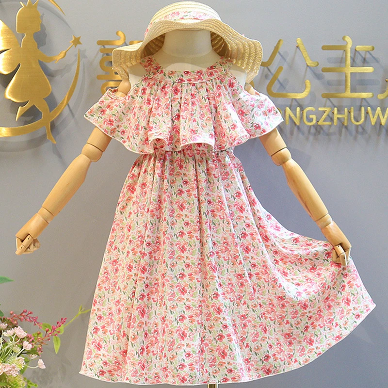 2021 New Girls Dress Fashion Off-shoulder Floral Print Summer Dress Holiday Style Children's Dress + Hat
2021 New Girls Dress Fashion Off-shoulder Floral Print Summer Dress Holiday Style Children's Dress + Hat
