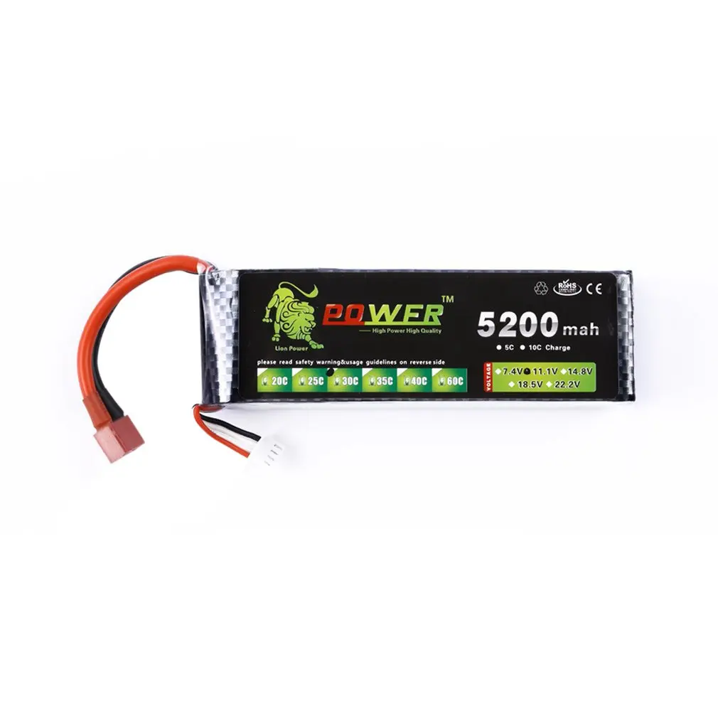 High-Quality Lipo Battery 11.1v 5200mAh 30C Battery For RC Helicopter RC Car Boat Quadcopter Remote Control Toys
High-Quality Lipo Battery 11.1v 5200mAh 30C Battery For RC Helicopter RC Car Boat Quadcopter Remote Control Toys