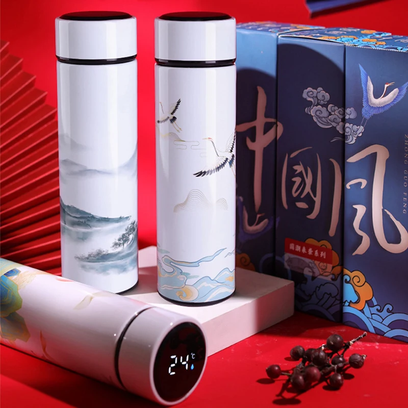 500ML Thermoses Cup Coffee Tea Mug Chinese Classical Style Stainless Steel Vacuum Flask Water Bottle With Filter Thermocup
500ML Thermoses Cup Coffee Tea Mug Chinese Classical Style Stainless Steel Vacuum Flask Water Bottle With Filter Thermocup