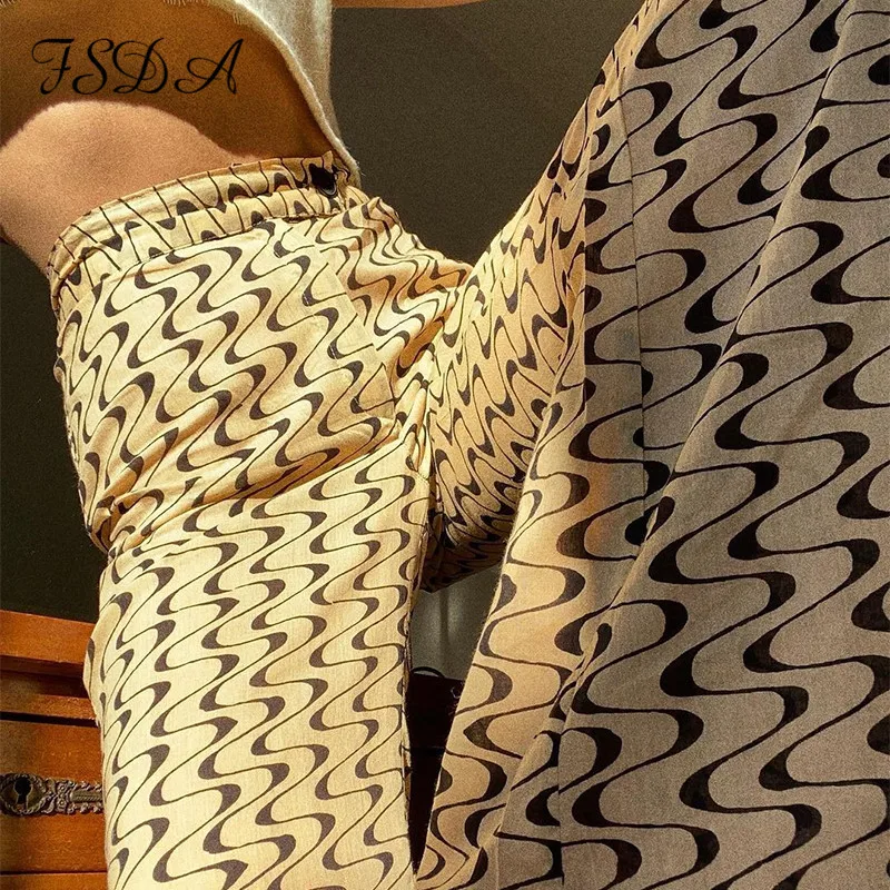 FSDA Summer Print Y2K Pants Women 2021 High Waist Vintage Casual Wide Leg Summer Spring Fashion Trousers Khaki Loose
FSDA Summer Print Y2K Pants Women 2021 High Waist Vintage Casual Wide Leg Summer Spring Fashion Trousers Khaki Loose