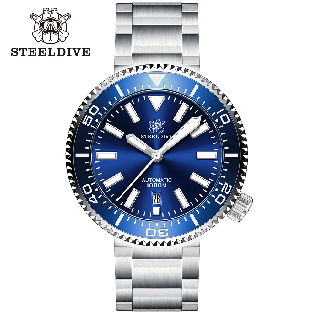 Steeldive Diver NH35 Sapphire Crystal Men Automatic Mechanical Watches 120 Clicks Ceramic Bezel 100Bar BGW9 Luminous Date
Steeldive Diver NH35 Sapphire Crystal Men Automatic Mechanical Watches 120 Clicks Ceramic Bezel 100Bar BGW9 Luminous Date