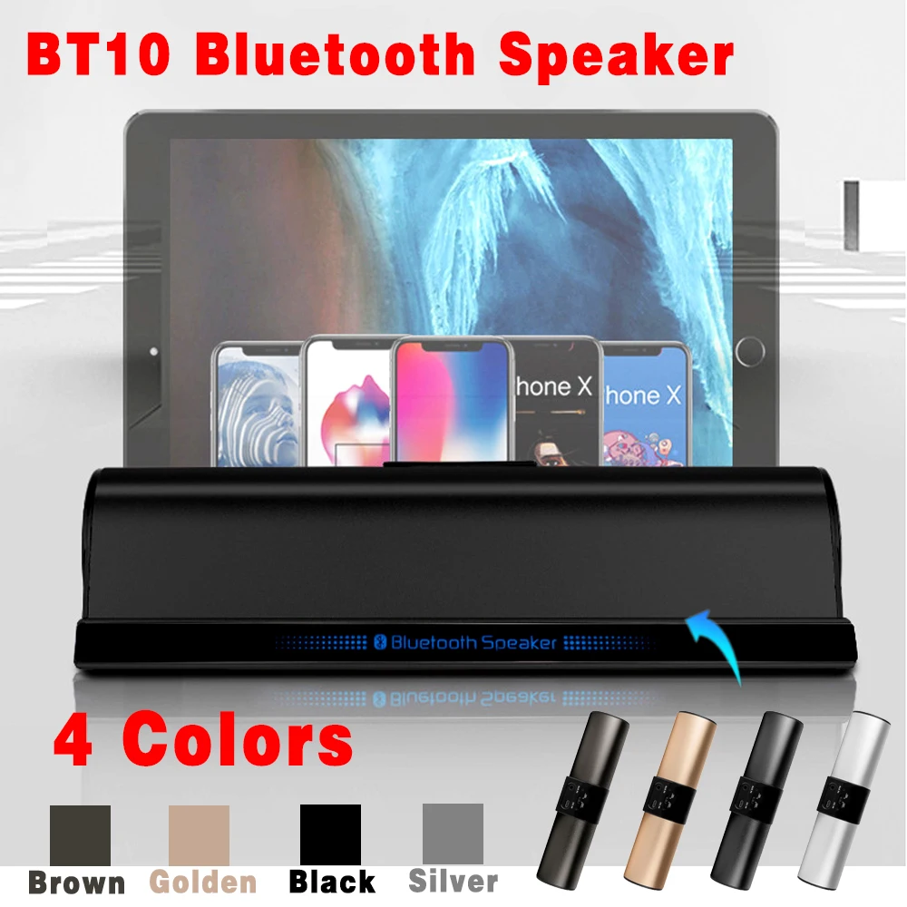 

Беспроводная Bluetooth-колонка, держатель для телефона и планшета, с усилением басов, портативная Hi-Fi колонка