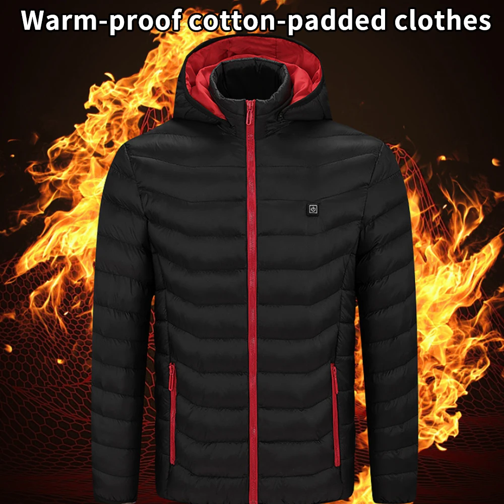 Модные мужские зимние теплые куртки с USB-подогревом, умный термостат, однотонная одежда с капюшоном и подогревом, пальто, водонепроницаемые ...
Модные мужские зимние теплые куртки с USB-подогревом, умный термостат, однотонная одежда с капюшоном и подогревом, пальто, водонепроницаемые ...