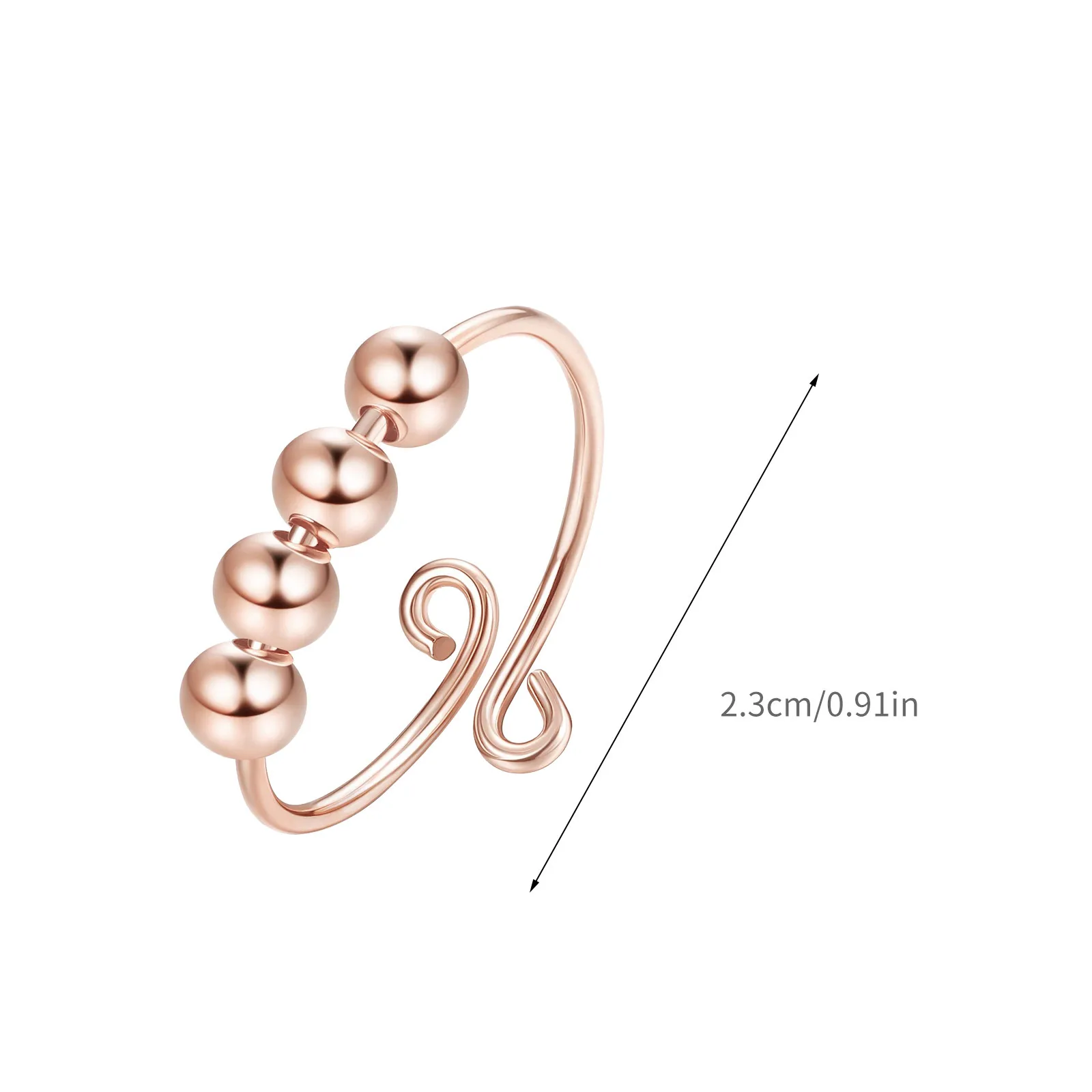 New Anxiety Fidget Ring Women Spinning Anxiety Ring With Beads Stress Relief Spinner Rings Single Coil Spiral Toys Girls Gift
New Anxiety Fidget Ring Women Spinning Anxiety Ring With Beads Stress Relief Spinner Rings Single Coil Spiral Toys Girls Gift