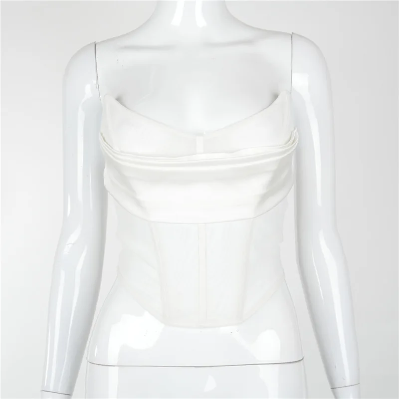 Strapless Sexy Boned Corset Crop Tops Women Club Party Backless White Mesh See Through Bustier Top Cropped Fashion
Strapless Sexy Boned Corset Crop Tops Women Club Party Backless White Mesh See Through Bustier Top Cropped Fashion