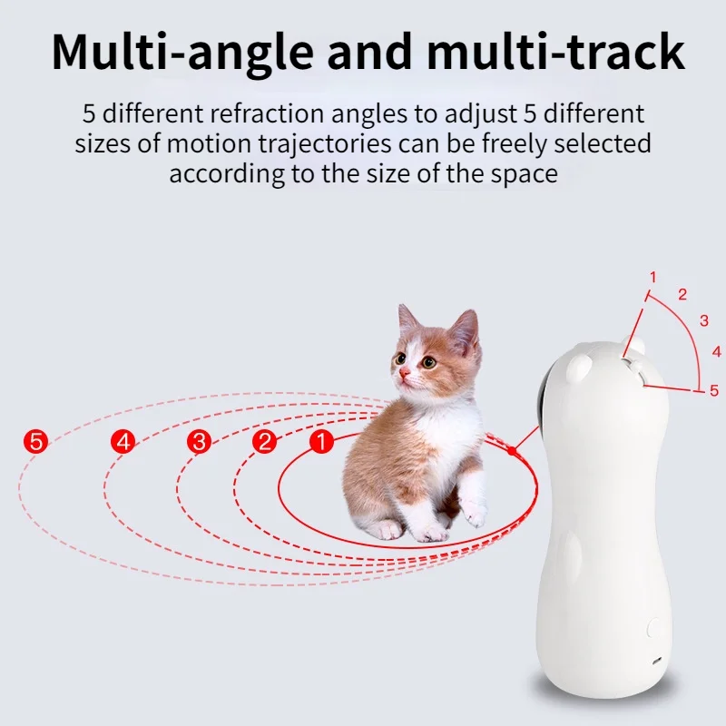 Interactive Smart Teasing Cat Toys LED Laser Funny Toy Smart Teasing Pet Training Entertaining Toy Multi-Angle Laserlampje Kat
Interactive Smart Teasing Cat Toys LED Laser Funny Toy Smart Teasing Pet Training Entertaining Toy Multi-Angle Laserlampje Kat