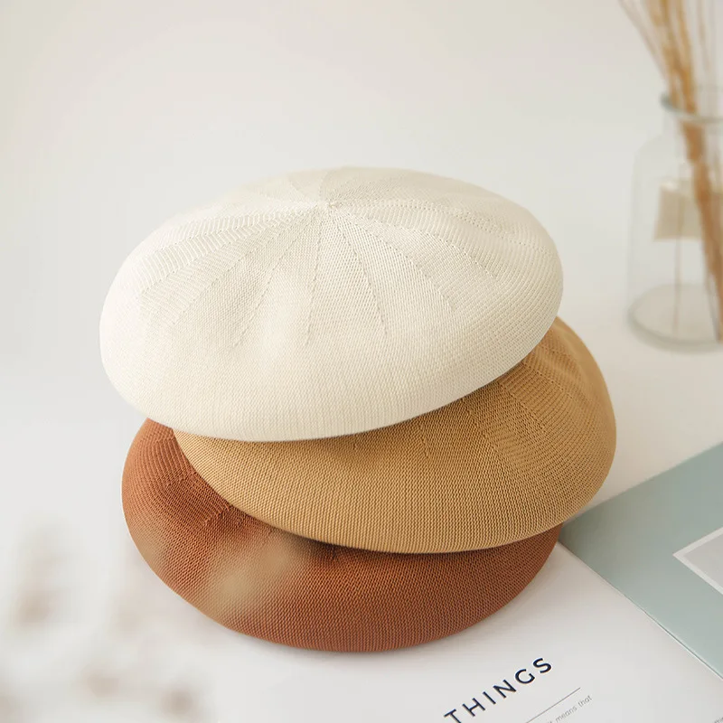 Ladies Mesh Knitted Beret Summer Retro Fashion Painter Beanie Hat Breathable Beret Wholesale Custom Bonnets for Women Beanie
Ladies Mesh Knitted Beret Summer Retro Fashion Painter Beanie Hat Breathable Beret Wholesale Custom Bonnets for Women Beanie
