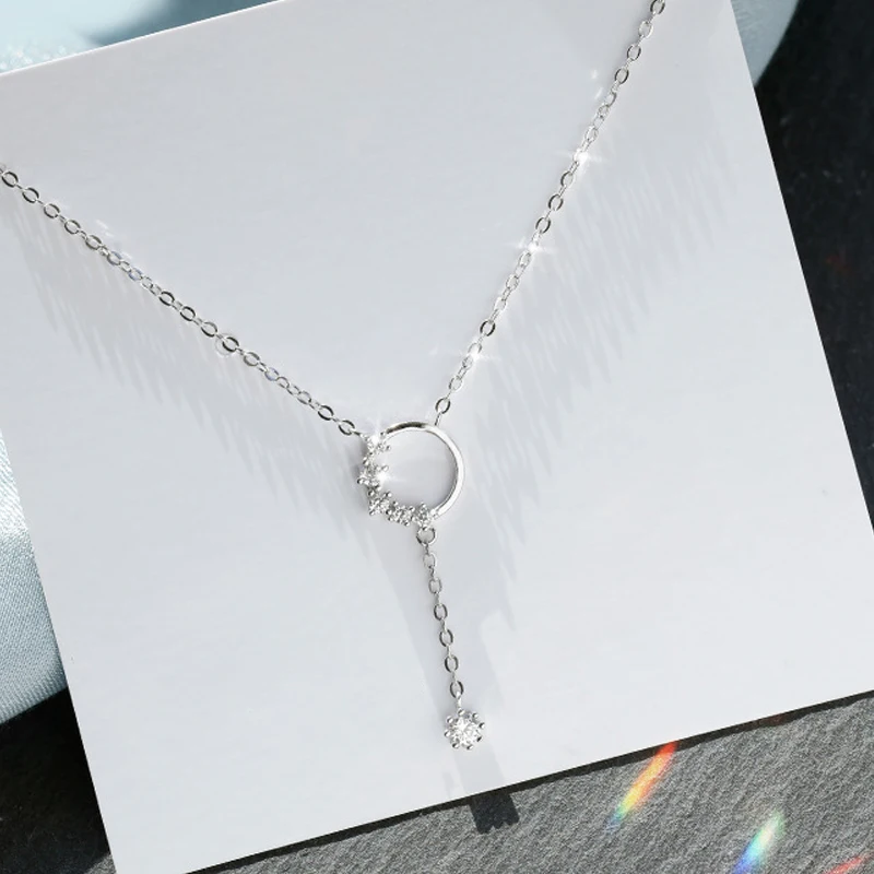 Simple Round Tassel Necklaces For Women Zircon Pendants Necklace Jewelry Clavicle Chain Choker Collar
Simple Round Tassel Necklaces For Women Zircon Pendants Necklace Jewelry Clavicle Chain Choker Collar