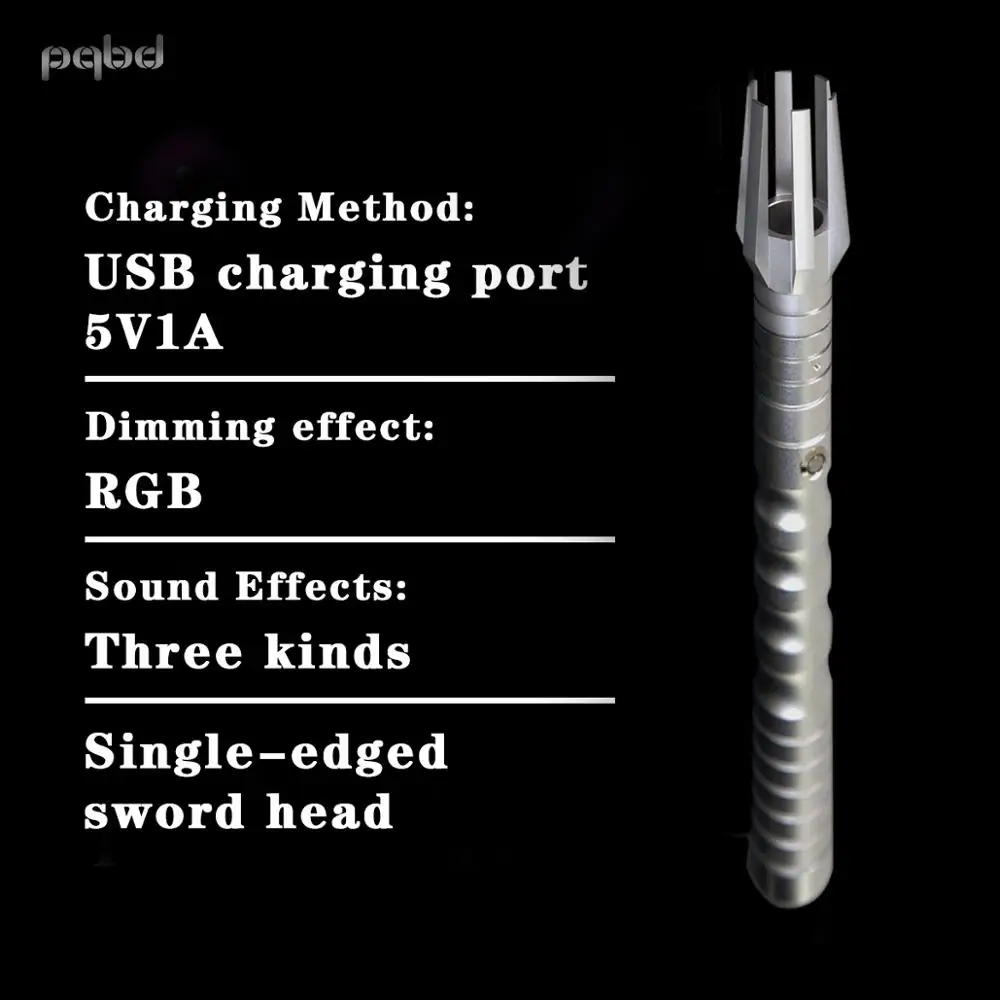 pqbd Lightsaber RGB Metal Handle Color Changing Light wieh Sound Effect LED Sword Toy for Children
pqbd Lightsaber RGB Metal Handle Color Changing Light wieh Sound Effect LED Sword Toy for Children