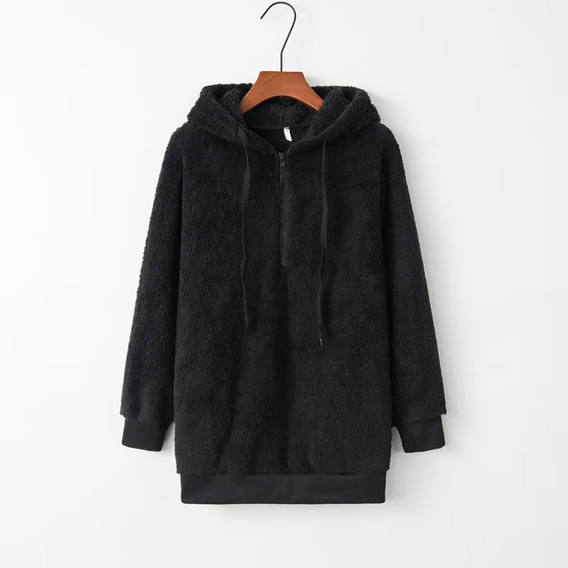Women's Autumn And Winter Solid Color Warm Zipper Pocket Long-Sleeved Sweatshirt Fashion Casual Pullover Hooded Plus Size Top
Women's Autumn And Winter Solid Color Warm Zipper Pocket Long-Sleeved Sweatshirt Fashion Casual Pullover Hooded Plus Size Top