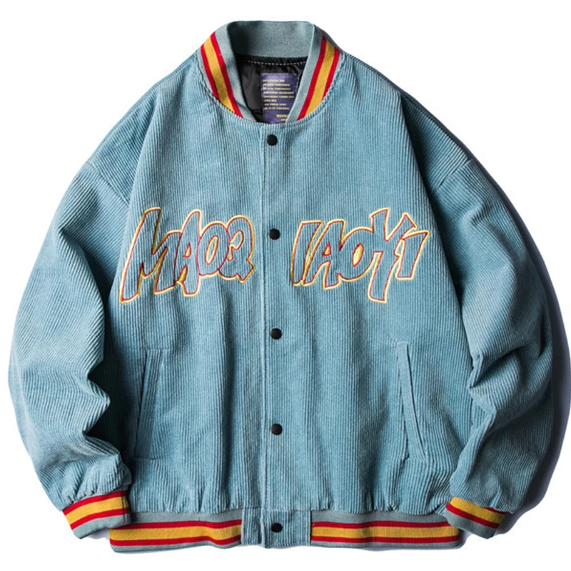 High quality corduroy baseball uniform men's jacket letter embroidery women's streetwear spring retro fashion men's jacket
High quality corduroy baseball uniform men's jacket letter embroidery women's streetwear spring retro fashion men's jacket
