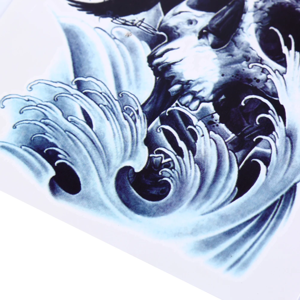 21x15CM Men Waterproof Tattoo Sticker Fashion Death Skull Temporary Tattoo Body Arm Leg Women Fake Flash Tatoo Sticker Sleeves
21x15CM Men Waterproof Tattoo Sticker Fashion Death Skull Temporary Tattoo Body Arm Leg Women Fake Flash Tatoo Sticker Sleeves
