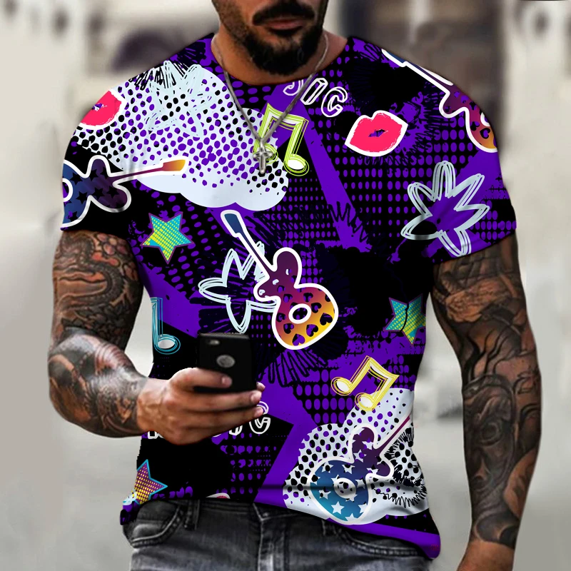 2021 Summer Casual Breathable Colorful 3d Graffiti Printing Men's T-shirt Fashion Jacket Retro Style High Cost-effective Summer
2021 Summer Casual Breathable Colorful 3d Graffiti Printing Men's T-shirt Fashion Jacket Retro Style High Cost-effective Summer