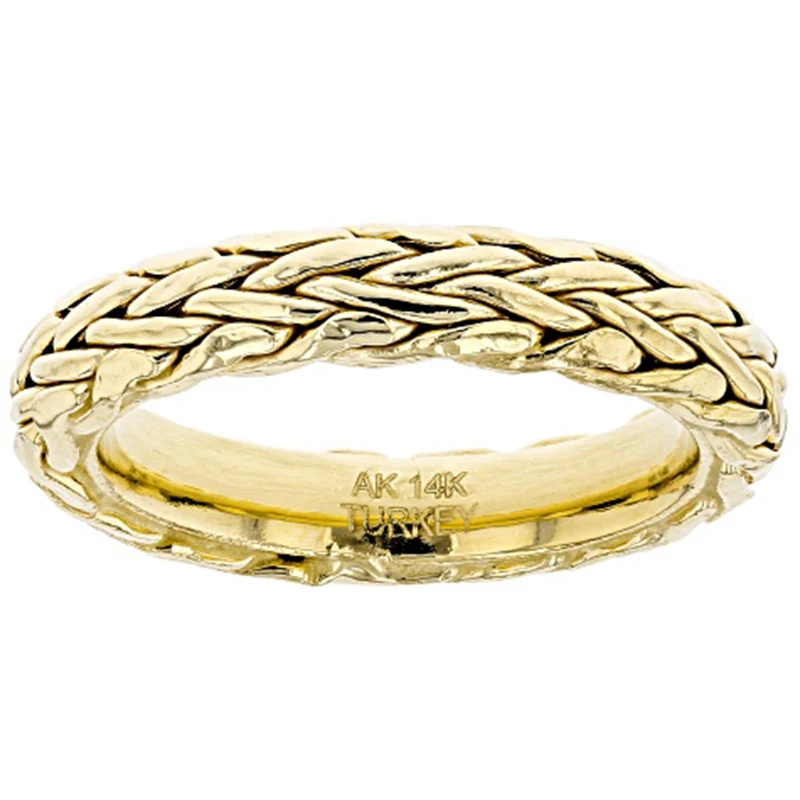 Fashion 14 K Yellow Gold Plated Wheat Pattern Ring Simple Design Handmade Rings For Men Women Punk Party Jewelry Gift E5Z180
Fashion 14 K Yellow Gold Plated Wheat Pattern Ring Simple Design Handmade Rings For Men Women Punk Party Jewelry Gift E5Z180