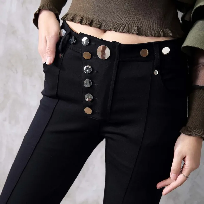 High Street New Zipper Split Denim Pencil Pants Buttons Stretchy Skinny Jeans Woman Black Casual Long Trousers Female Bootcuts
High Street New Zipper Split Denim Pencil Pants Buttons Stretchy Skinny Jeans Woman Black Casual Long Trousers Female Bootcuts