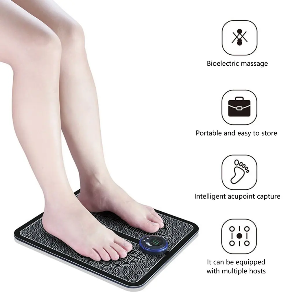 Smart EMS Foot Pad Foot Massager Acupoint Pulse Meter Sole Leg Current Massager Rechargeable Foot Pad Pedicure Machine
Smart EMS Foot Pad Foot Massager Acupoint Pulse Meter Sole Leg Current Massager Rechargeable Foot Pad Pedicure Machine