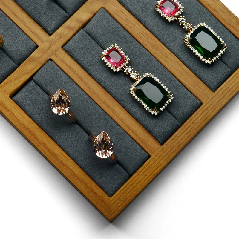 Oirlv Solid Wood 6 Grid Display Board Ring Earrings Bracelet Bracket With Microfiber Jewelry Storage Display Props
Oirlv Solid Wood 6 Grid Display Board Ring Earrings Bracelet Bracket With Microfiber Jewelry Storage Display Props