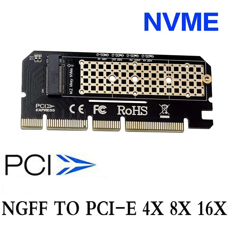 M.2 SSD PCIE Adapter Aluminium Alloy Shell LED Expansion Card Computer Adapter Interface M.2 NVMe SSD NGFF To PCIE 3.0 X16 Riser
M.2 SSD PCIE Adapter Aluminium Alloy Shell LED Expansion Card Computer Adapter Interface M.2 NVMe SSD NGFF To PCIE 3.0 X16 Riser