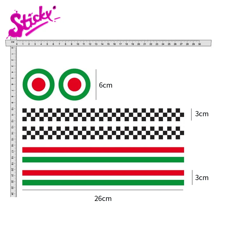 STICKY Car Sticker Decal Decor For Helmet Kit Italia Vinyl Polished Motorcycles Bicycle Skateboard Off-road Laptop Trunk
STICKY Car Sticker Decal Decor For Helmet Kit Italia Vinyl Polished Motorcycles Bicycle Skateboard Off-road Laptop Trunk