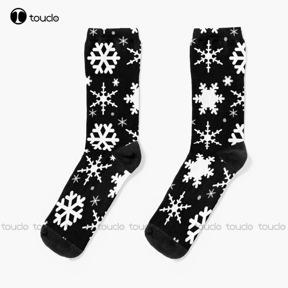 Snowflakes Black Socks Mens White Socks Personalized Custom Unisex Adult Teen Youth Socks 360° Digital Print Christmas Gift
Snowflakes Black Socks Mens White Socks Personalized Custom Unisex Adult Teen Youth Socks 360° Digital Print Christmas Gift