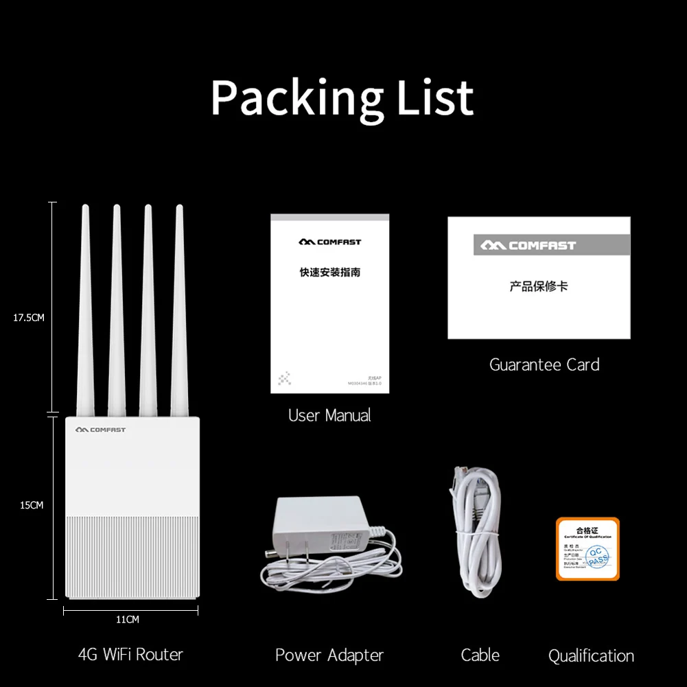 2.4GHz WiFi Router Wireless Network Extender US E3 4G LTE Set 4 Antennas for COMFAST Household Computer Accessory
2.4GHz WiFi Router Wireless Network Extender US E3 4G LTE Set 4 Antennas for COMFAST Household Computer Accessory