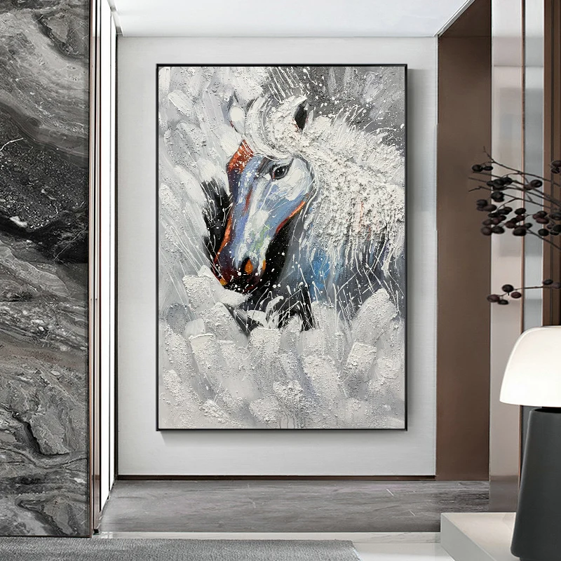 Hand Painted 3D Abstract Animal Horse Oil Painting on Canvas Wall Hanging Art Bathroom Bedroom Living Room Home Decor No Framed
Hand Painted 3D Abstract Animal Horse Oil Painting on Canvas Wall Hanging Art Bathroom Bedroom Living Room Home Decor No Framed