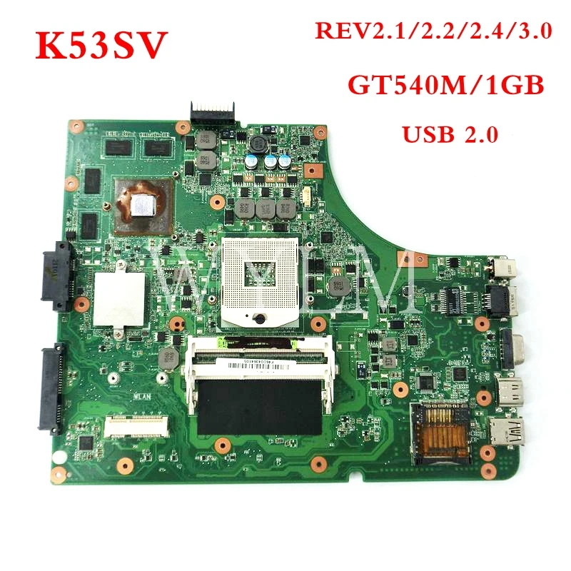 K53SV GT540M 1GB USB2.0 Motherboard For ASUS K53S X53S A53S K53SV K53SJ P53S HM65 Laptop Mainboard 100% Tested free shipping
K53SV GT540M 1GB USB2.0 Motherboard For ASUS K53S X53S A53S K53SV K53SJ P53S HM65 Laptop Mainboard 100% Tested free shipping
