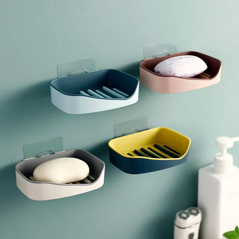 Soap Rack No Drilling Wall Mounted Double Layer Soap Holder Soap Sponge Dish Bathroom Accessories Soap Dishes Self Adhesive
Soap Rack No Drilling Wall Mounted Double Layer Soap Holder Soap Sponge Dish Bathroom Accessories Soap Dishes Self Adhesive