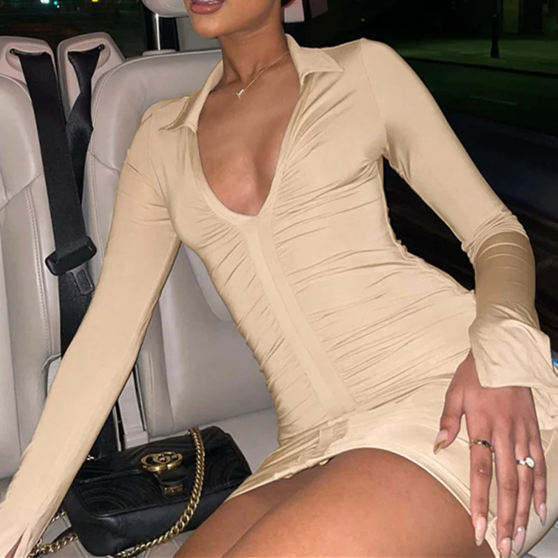 XUXI Small Sexy Deep V-Neck Long Sleeve Dress Women's Autumn 2021 High Waist Slim Wrap Hip Skirt E3527
XUXI Small Sexy Deep V-Neck Long Sleeve Dress Women's Autumn 2021 High Waist Slim Wrap Hip Skirt E3527