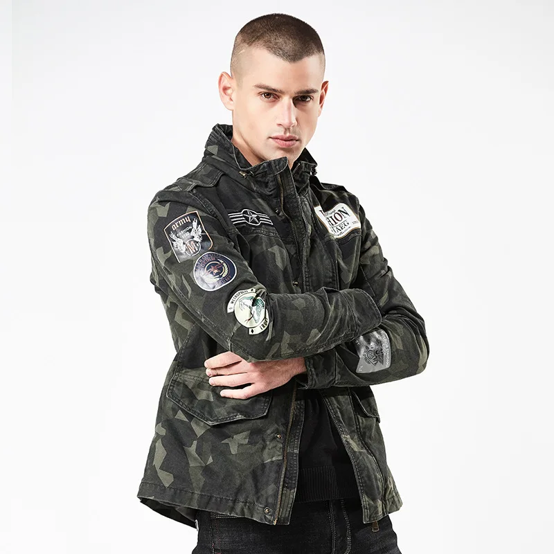 Fashion Mens Camouflage Bomber Jacket Men Slim Stand Collar Coat Spring Autumn Cotton Military Windbreaker jackets
Fashion Mens Camouflage Bomber Jacket Men Slim Stand Collar Coat Spring Autumn Cotton Military Windbreaker jackets