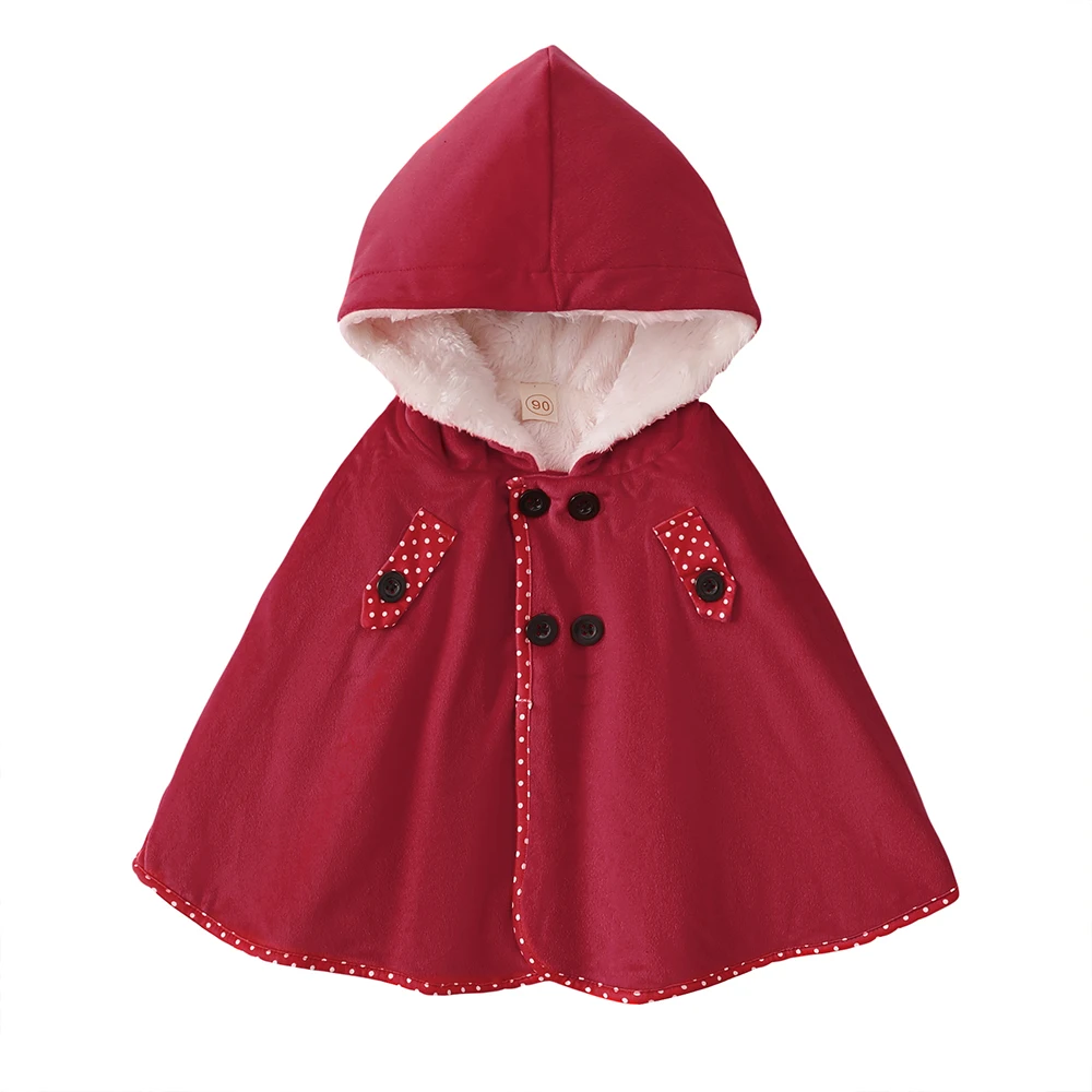 Christmas New Winter Fashion Kids Baby Girls Clothes Cape Red Cotton Hooded Solid Color Button Flannel Coat Jackets Party Cloaks
Christmas New Winter Fashion Kids Baby Girls Clothes Cape Red Cotton Hooded Solid Color Button Flannel Coat Jackets Party Cloaks