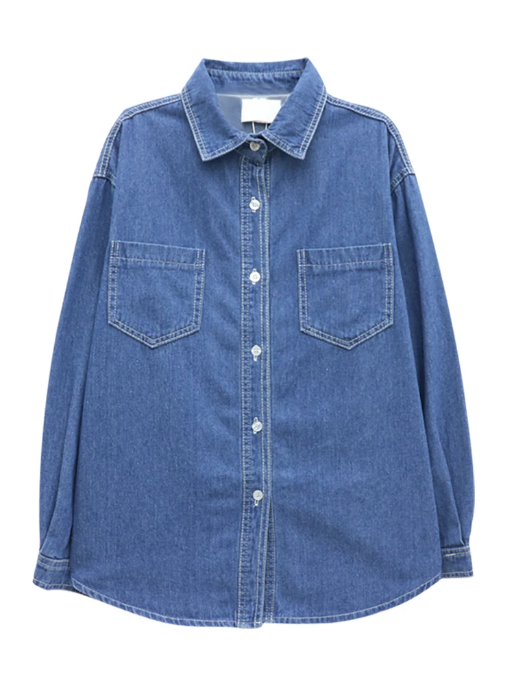 Blue denim shirt Women's interior long-sleeved jacket autumn and winter 2020 New stacked Hong Kong style Joker shirt jacket
Blue denim shirt Women's interior long-sleeved jacket autumn and winter 2020 New stacked Hong Kong style Joker shirt jacket