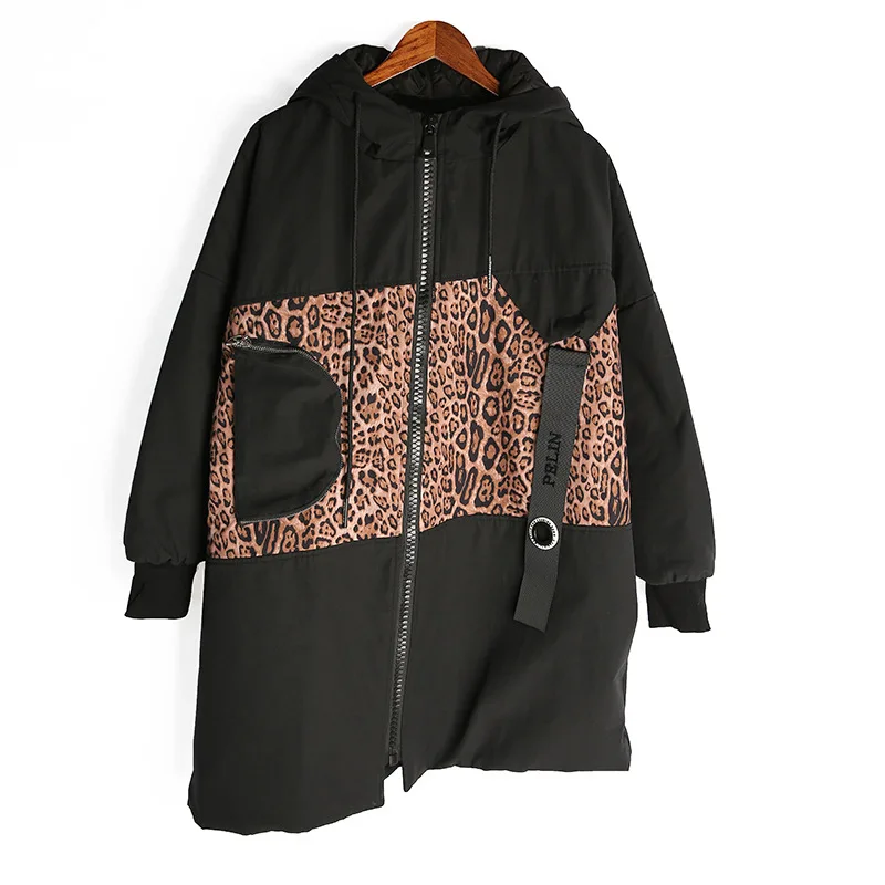QING MO Women Leopard Printed Patchwork Coat 2021 Women Streetwear Loose Coat Female Wide Waisted Coat Black ZQY6314
QING MO Women Leopard Printed Patchwork Coat 2021 Women Streetwear Loose Coat Female Wide Waisted Coat Black ZQY6314