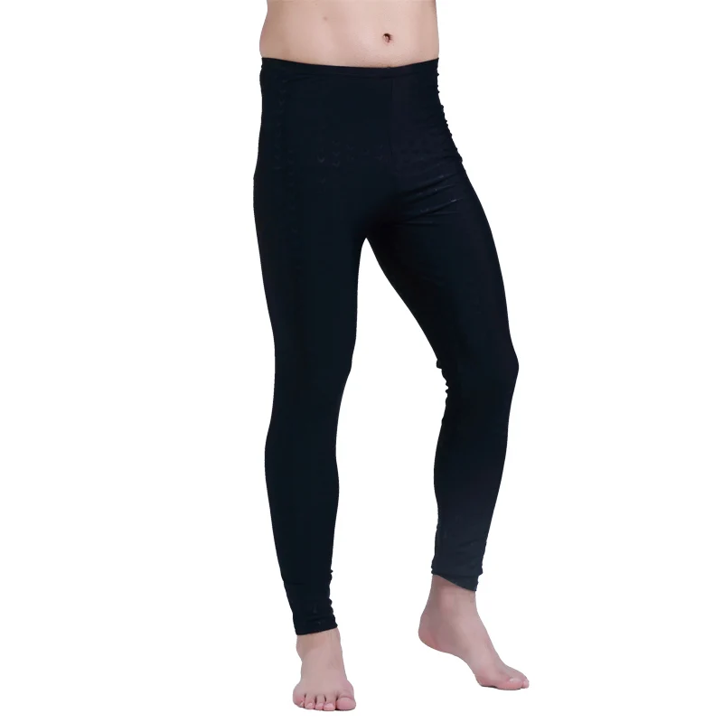 SBART Men Rash Guard Tight Pant Leggings Anti-UV Lycra Rashguard Full Length Black Solid Surf Pants Swim Quick Dry Fitness 4XL | Спорт и