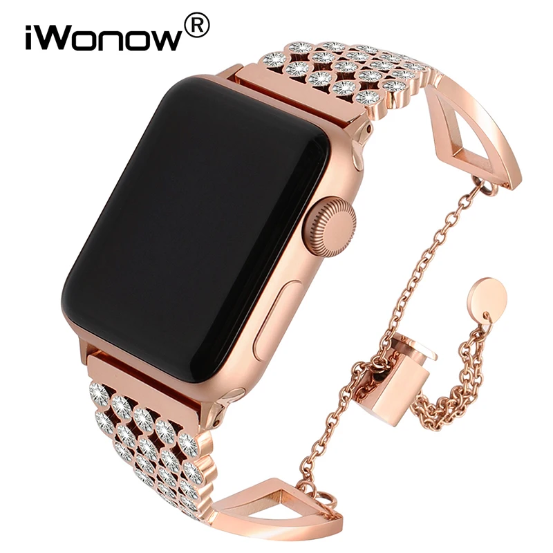 Stainless Steel & Diamond Watchband for iWatch Apple Watch SE 38mm 40mm 42mm 44mm Series 6 5 4 3 2 1 Women Band Jewelry Strap
Stainless Steel & Diamond Watchband for iWatch Apple Watch SE 38mm 40mm 42mm 44mm Series 6 5 4 3 2 1 Women Band Jewelry Strap