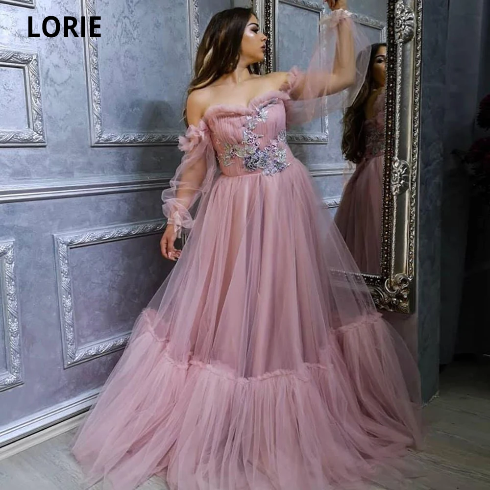 LORIE Blush Evening Dresses with Puffy Sleeve Beach Boho Prom Party Gowns Princess Special occasion Gowns with Lacing Back
LORIE Blush Evening Dresses with Puffy Sleeve Beach Boho Prom Party Gowns Princess Special occasion Gowns with Lacing Back