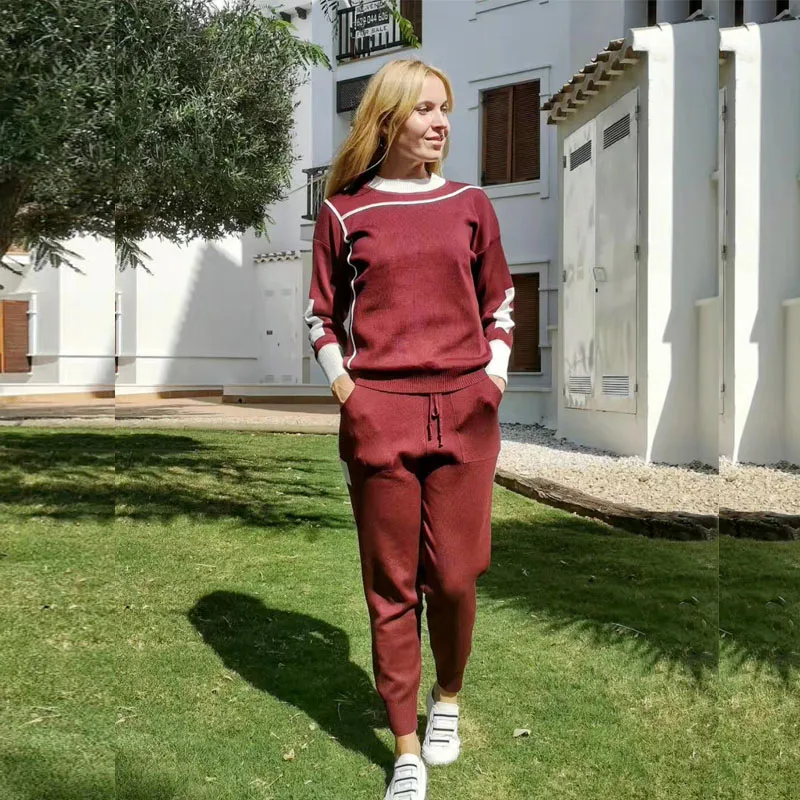 Woman Sweater Suits Knit Casual Tracksuits Crewneck Pullovers+Drawstrings Elastic Pants Two Piece Sets Female Outfits
Woman Sweater Suits Knit Casual Tracksuits Crewneck Pullovers+Drawstrings Elastic Pants Two Piece Sets Female Outfits