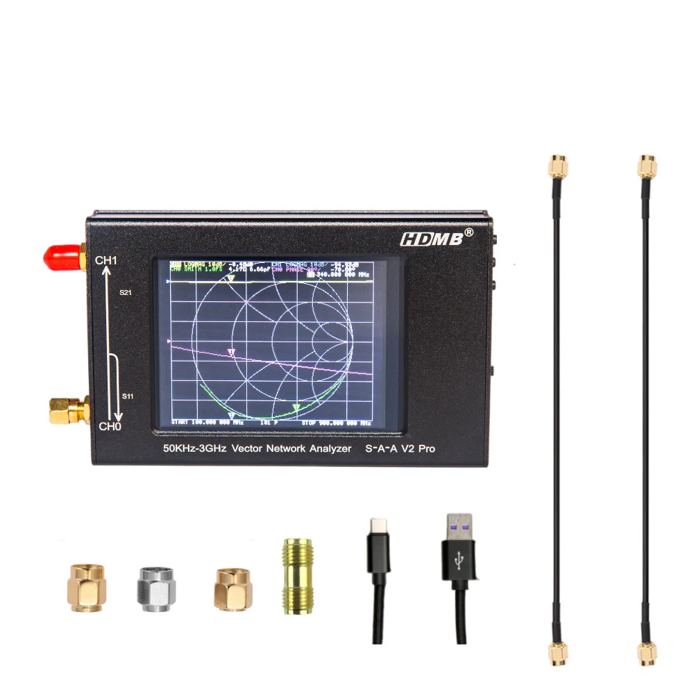 LUSYA 3.2 inch IPS LCD SAA2 NanoVNA V2 Pro 3G Vector Network Analyzer 50KHz-3GHz H4-008
LUSYA 3.2 inch IPS LCD SAA2 NanoVNA V2 Pro 3G Vector Network Analyzer 50KHz-3GHz H4-008