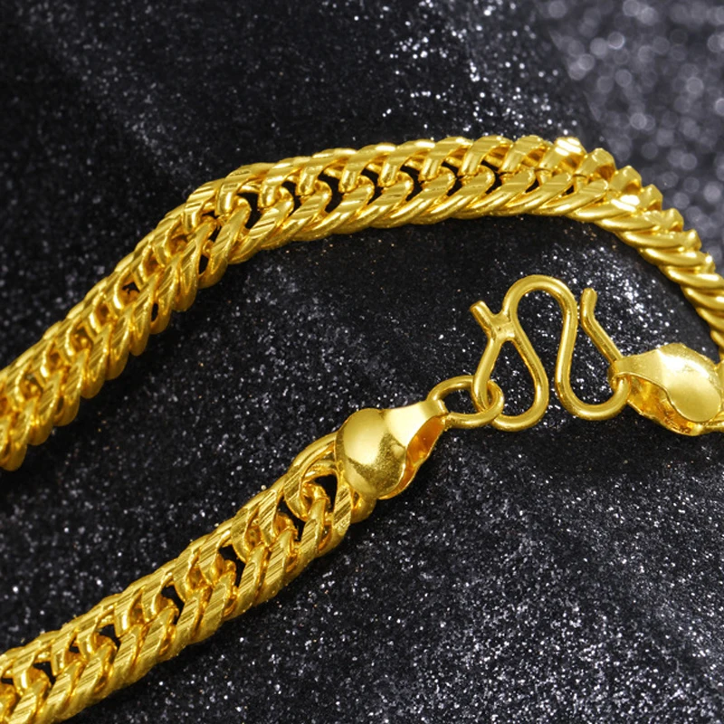 Luxury 24K Yellow Gold Necklace For Women Men 60cm 8mm Sand Gold Neck Chian Necklace Wedding Engagement Fine Jewelry Gifts
Luxury 24K Yellow Gold Necklace For Women Men 60cm 8mm Sand Gold Neck Chian Necklace Wedding Engagement Fine Jewelry Gifts