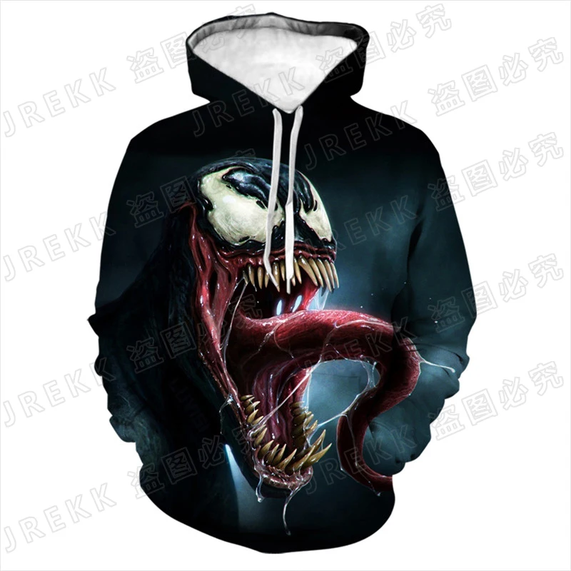 Новинка 2022 толстовки Venom Модный повседневный свитшот с 3D принтом для мужчин и