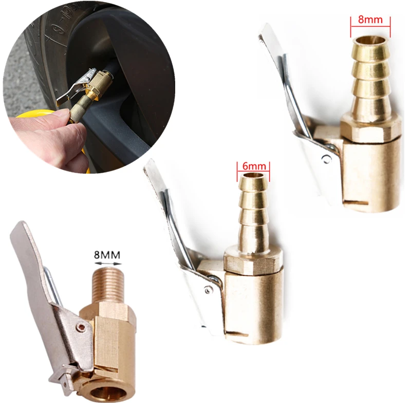 Advanced Car Tire Air Chuck Inflator Pump Valve Connector Clip-on Adapter Car Brass 8mm Tyre Wheel Valve For Inflatable Pump New
Advanced Car Tire Air Chuck Inflator Pump Valve Connector Clip-on Adapter Car Brass 8mm Tyre Wheel Valve For Inflatable Pump New