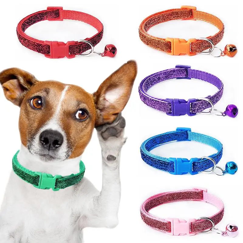 Sequins Cat Dog Collar With Bell Adjustable Buckle Pet Printing Collar Safety Neck Strap Polyester Pet Puppy Collar Pet Supplies
Sequins Cat Dog Collar With Bell Adjustable Buckle Pet Printing Collar Safety Neck Strap Polyester Pet Puppy Collar Pet Supplies